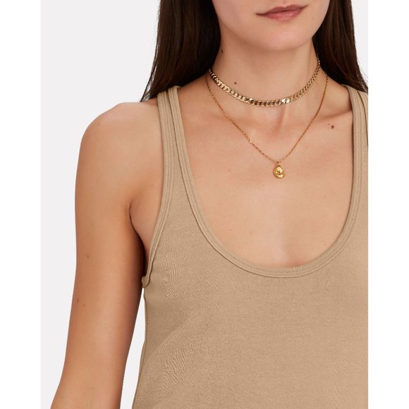 A.L.C Savanna Scoop Neck Tank Top in Beige - NWT - Size Large - Picture 4 of 4
